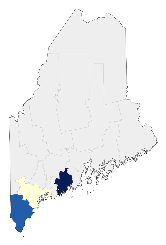 Black-throated Gray Warbler county map