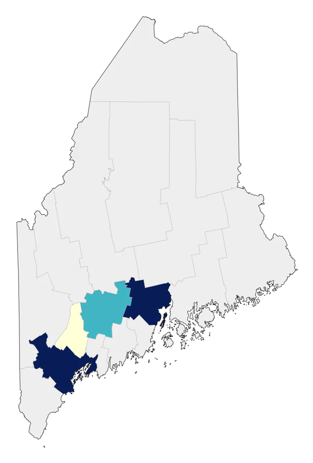 Budgerigar county map