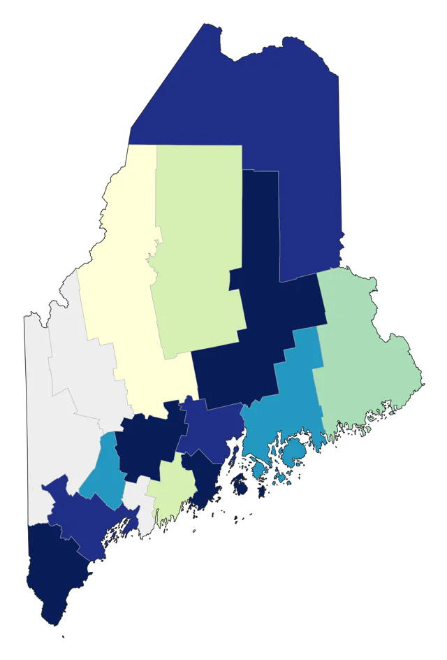 Common Gallinule county map