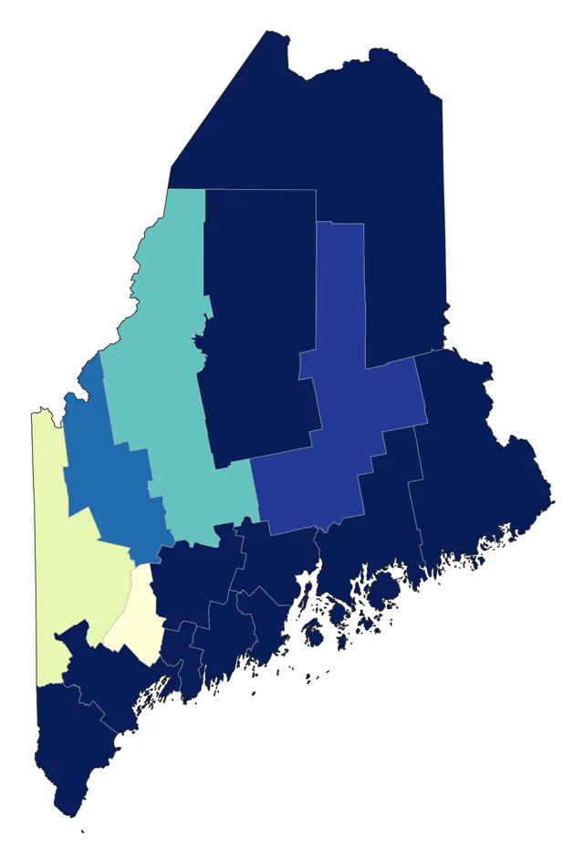 Common Tern county map