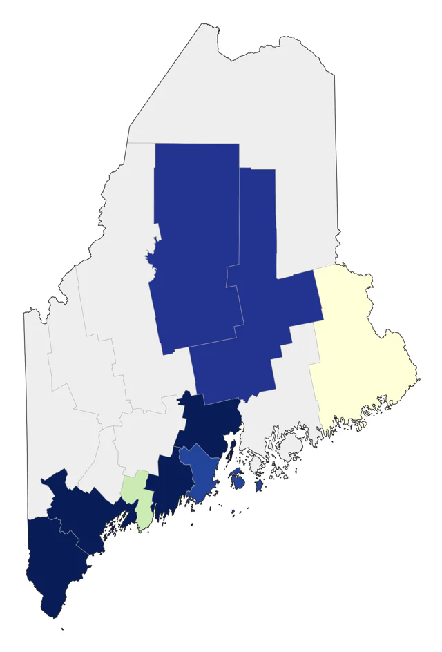 Connecticut Warbler county map