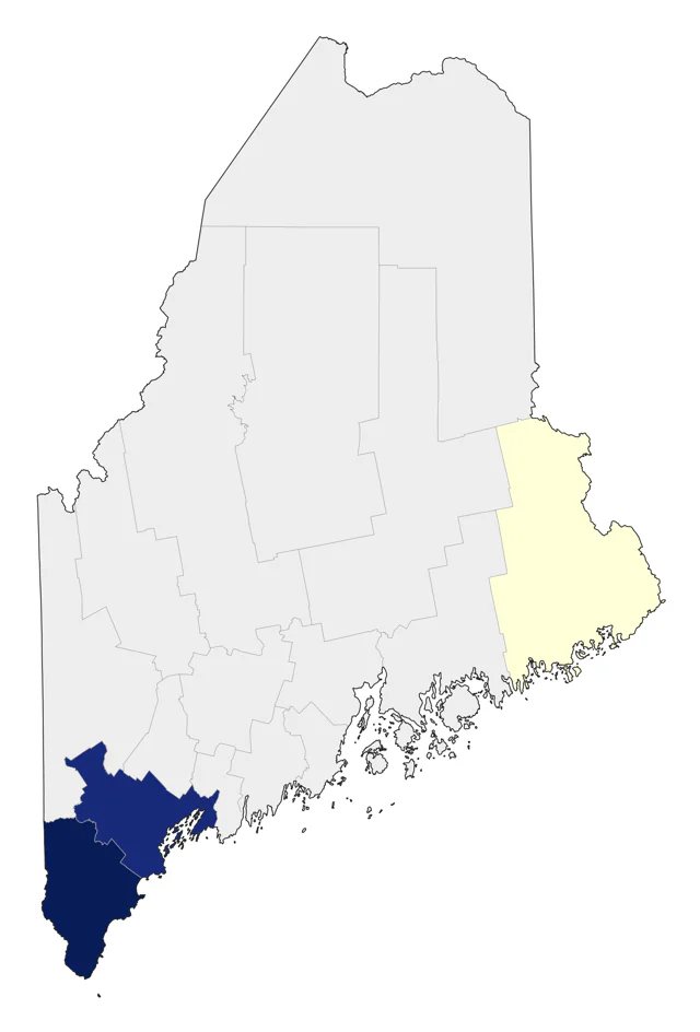Gray Kingbird county map
