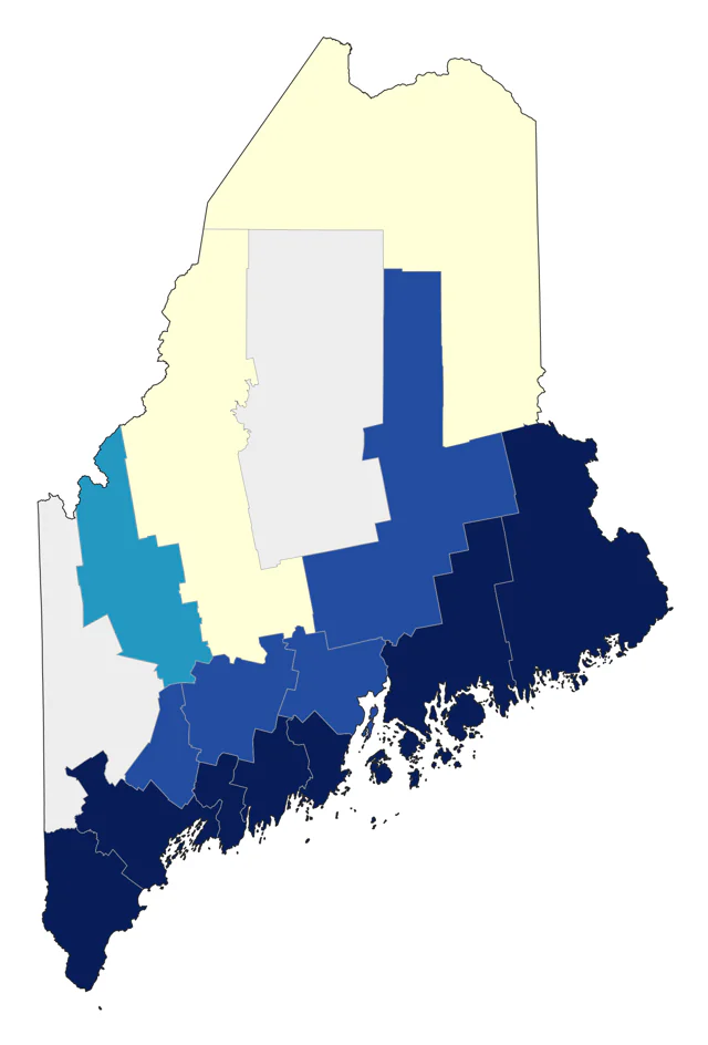 Great Cormorant county map