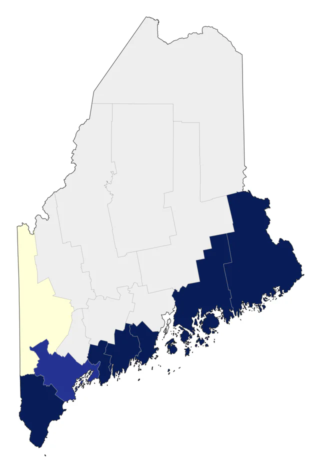 Great Shearwater county map