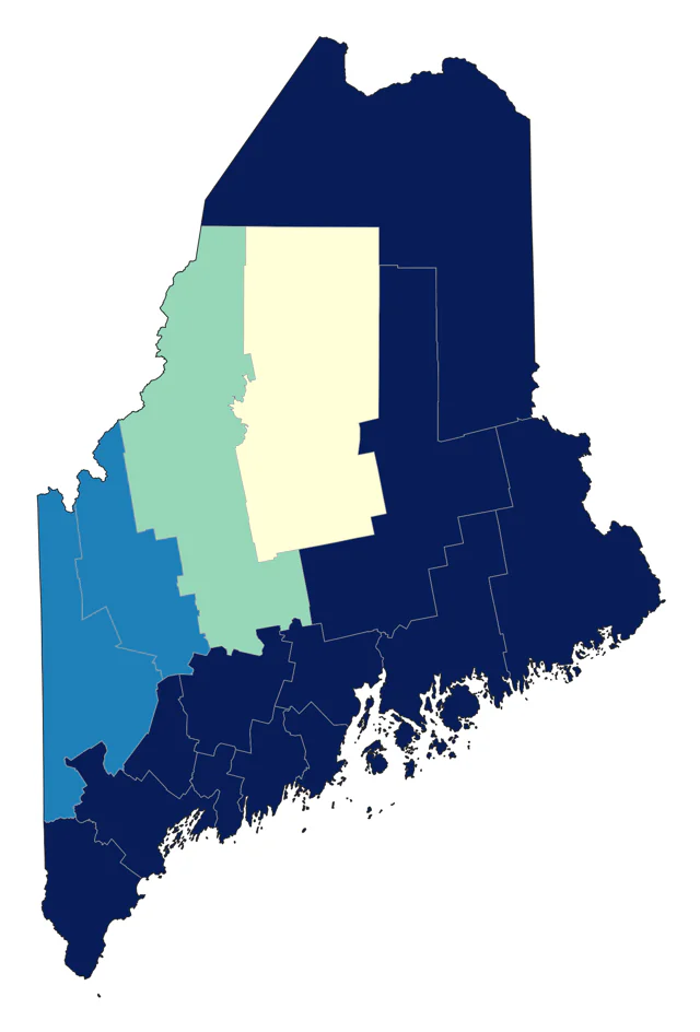 Greater Scaup county map