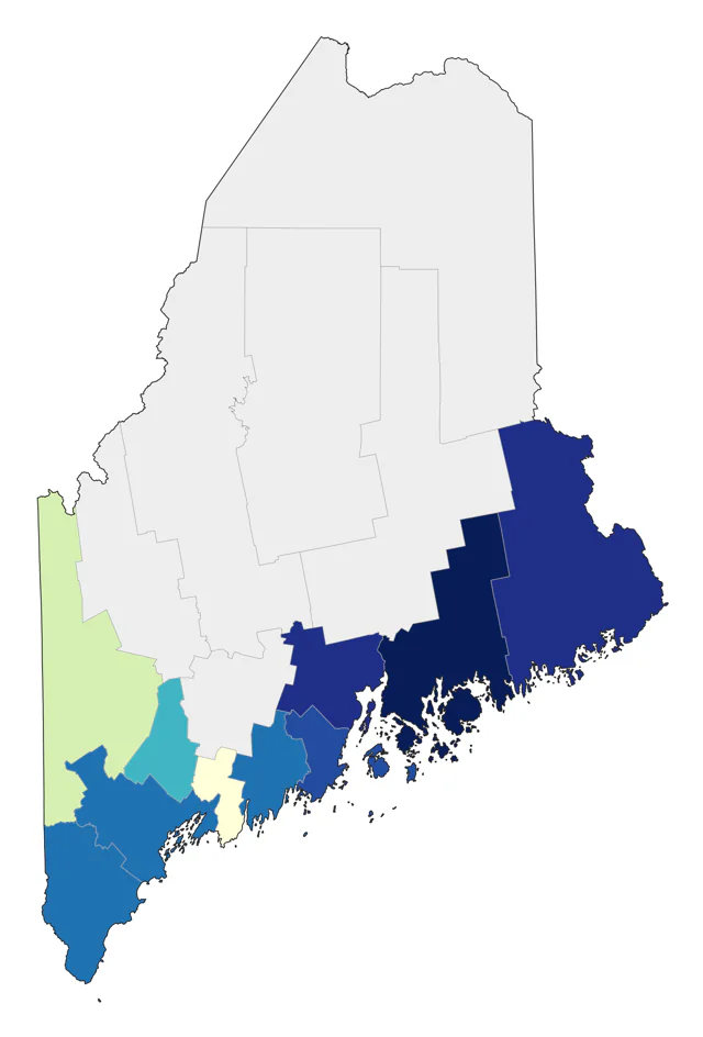 Helmeted Guineafowl county map