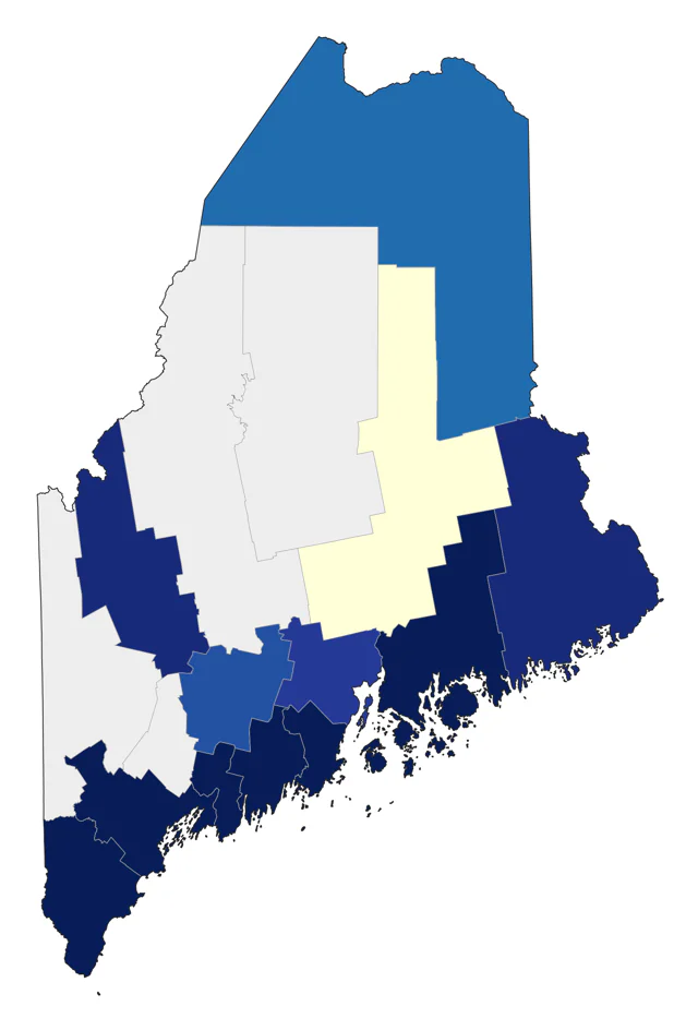 Hudsonian Whimbrel county map