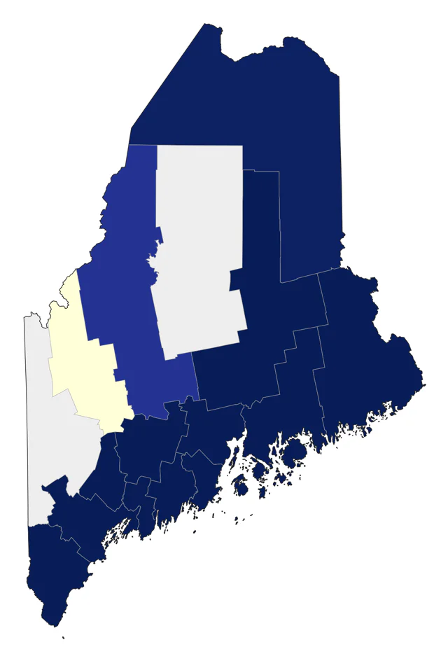 Iceland Gull county map