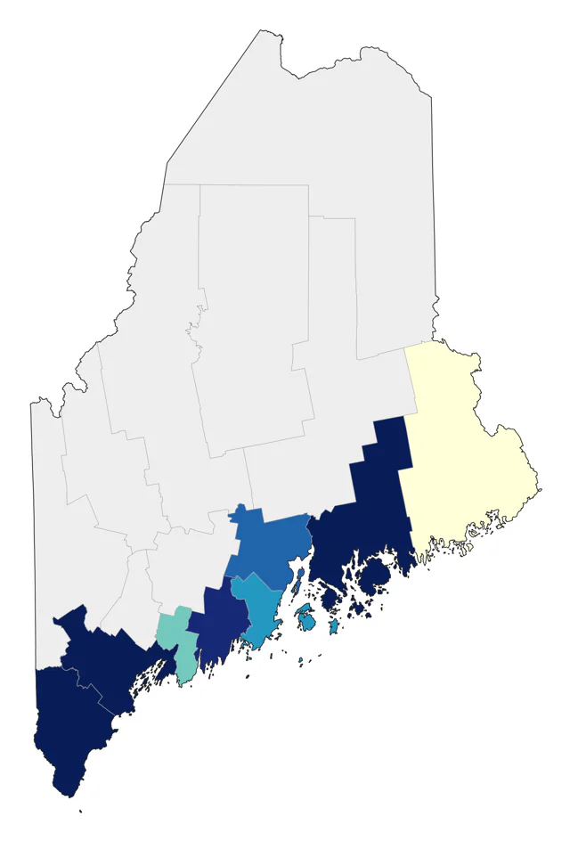 King Eider county map