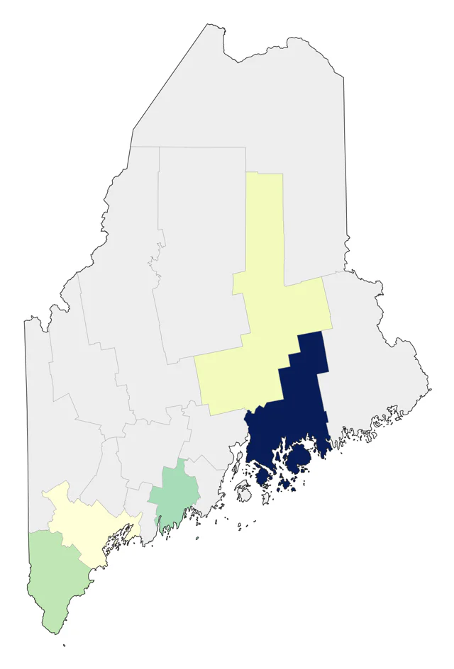 Lark Bunting county map