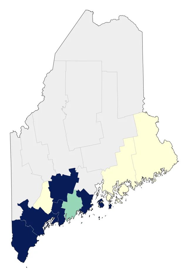 Least Tern county map