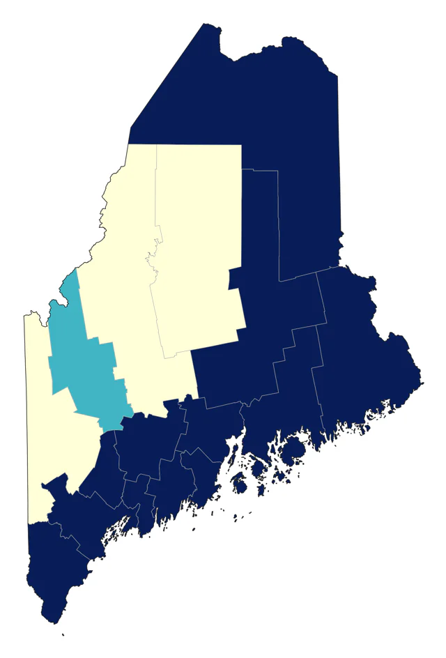 Lesser Scaup county map