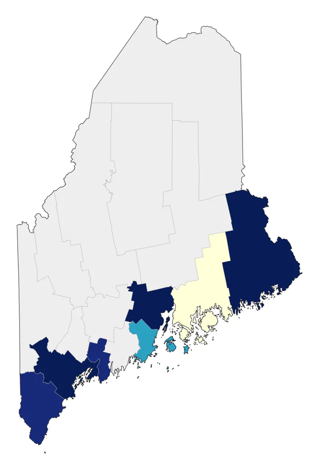 Marbled Godwit county map