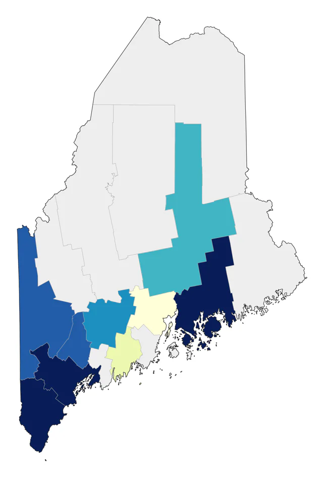Muscovy Duck county map