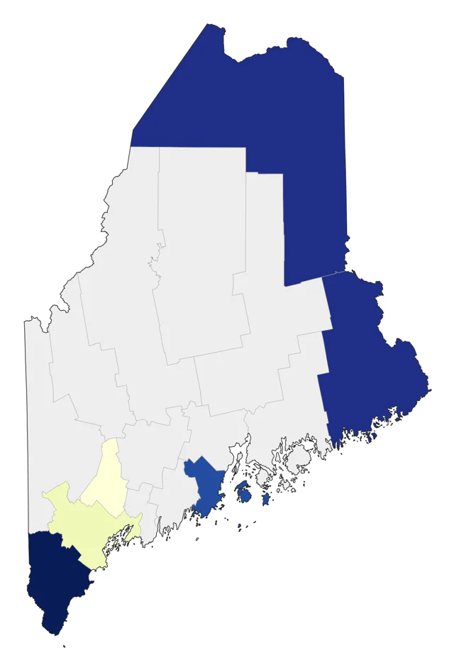 Northern Lapwing county map