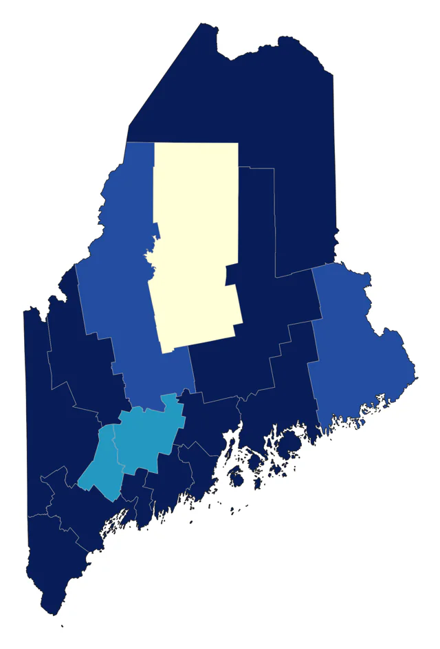 Northern Shoveler county map