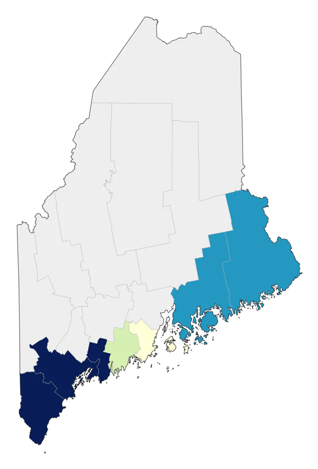 Piping Plover county map