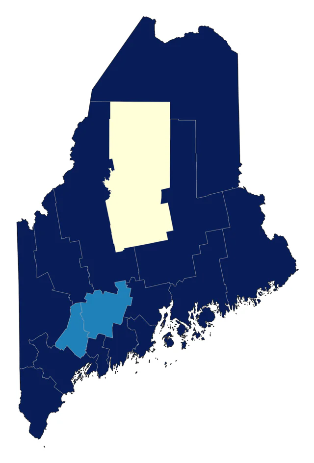 Red-breasted Merganser county map