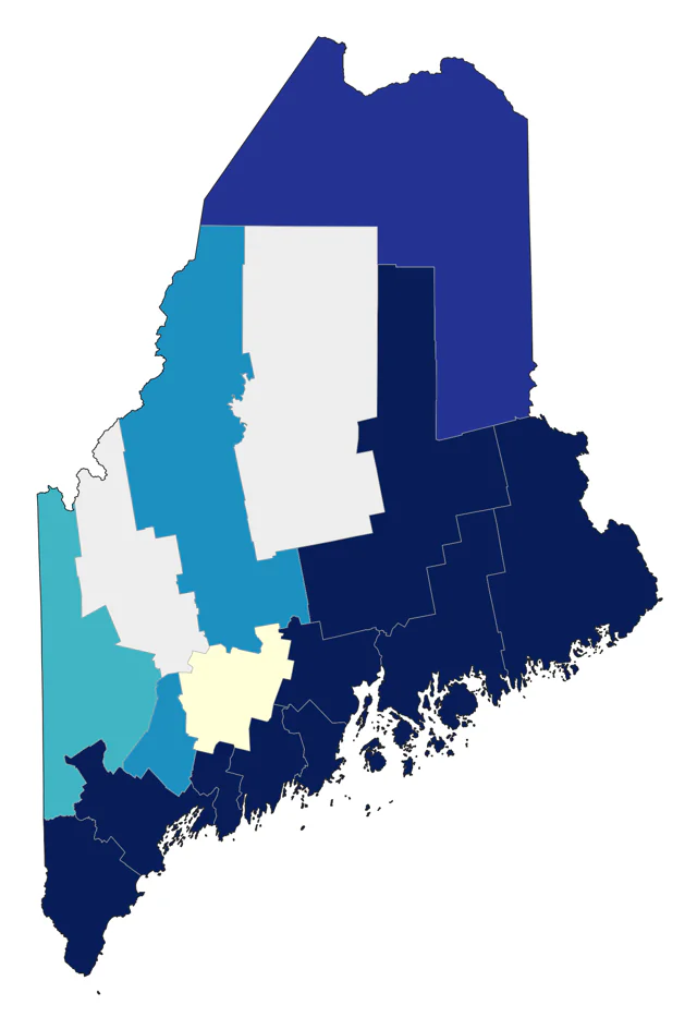 Red-throated Loon county map
