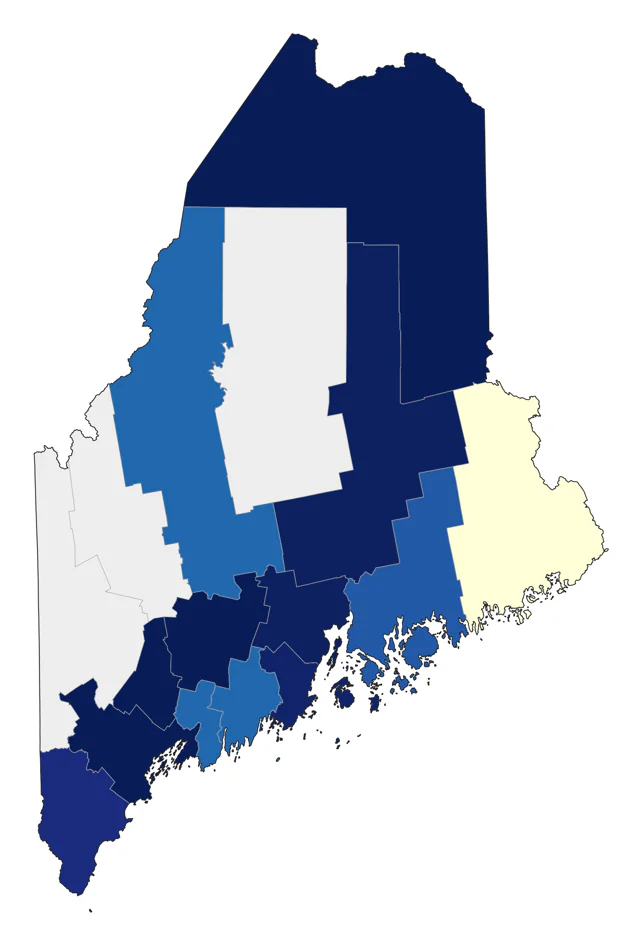 Redhead county map