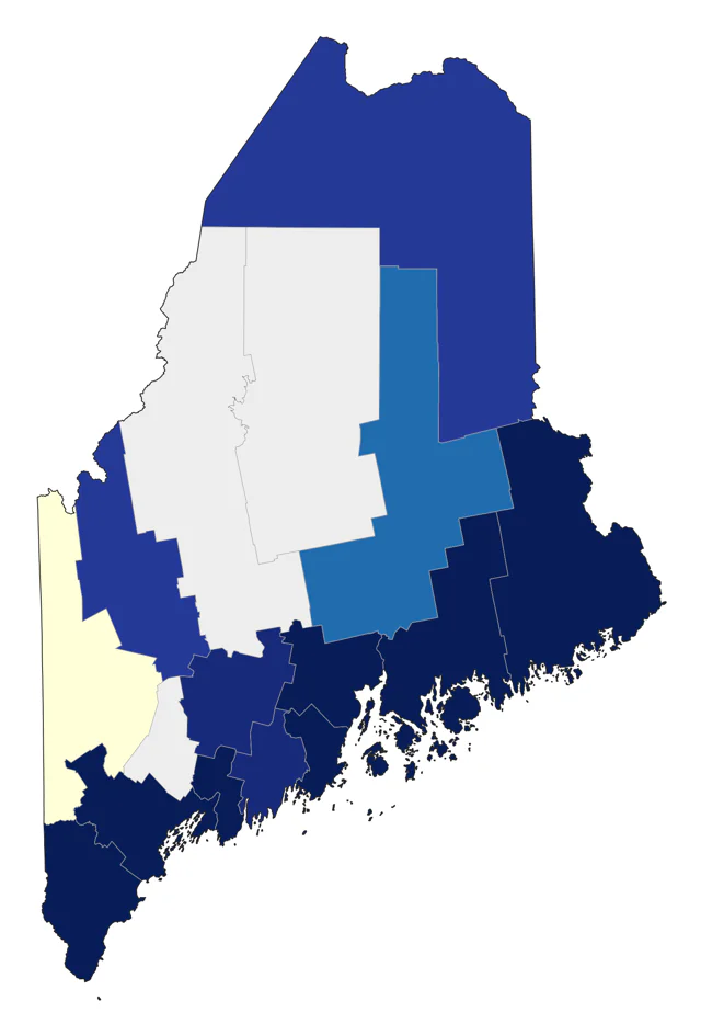 Ruddy Turnstone county map