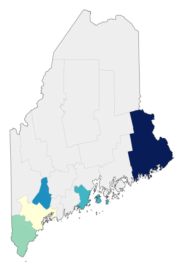 Sabine's Gull county map