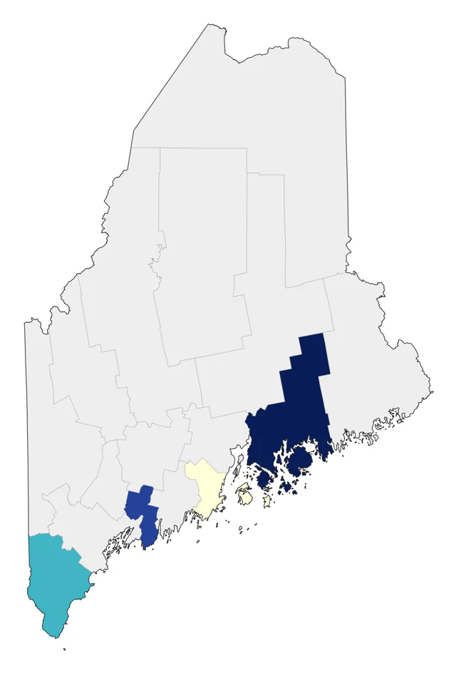 Sandwich Tern county map