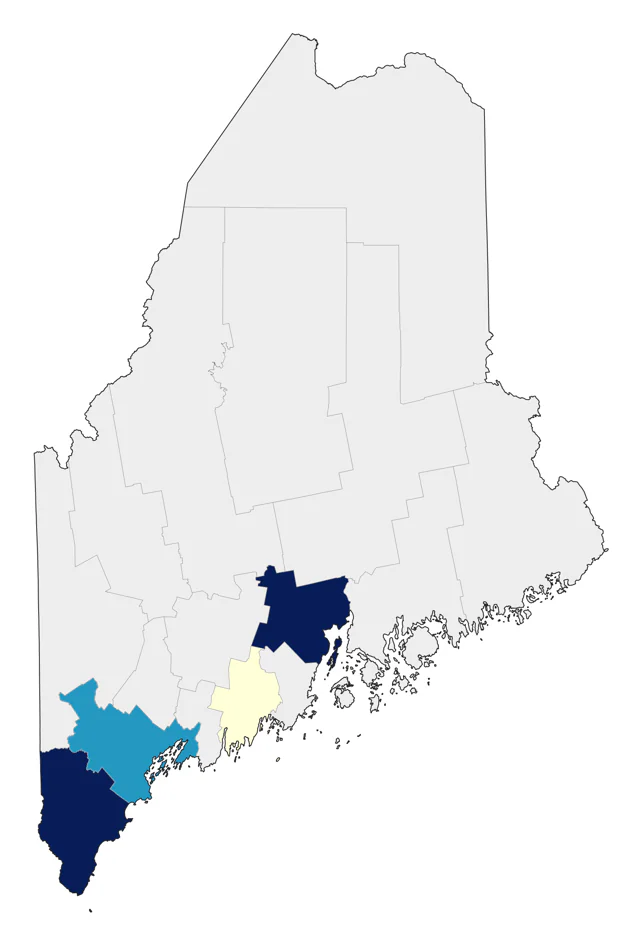 Say's Phoebe county map