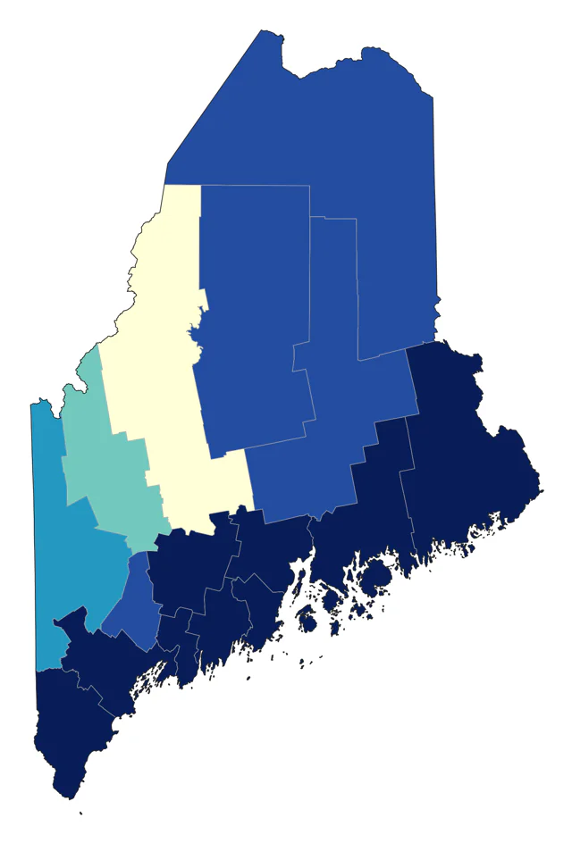 Semipalmated Sandpiper county map