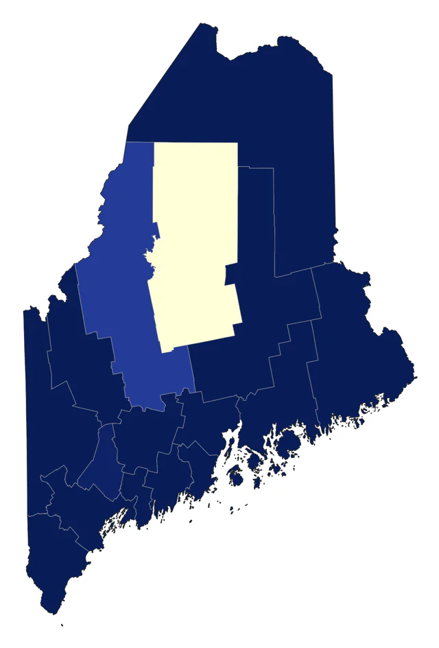 Short-billed Dowitcher county map