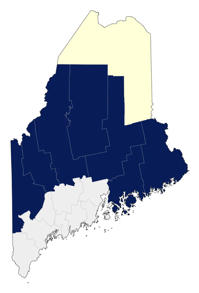 Spruce Grouse county map