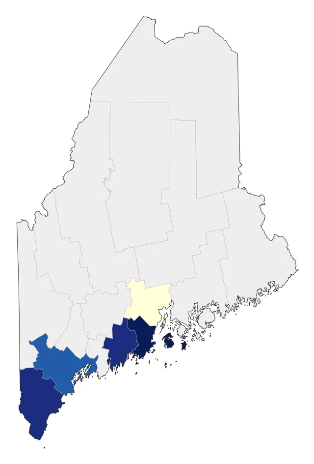 Townsend's Warbler county map