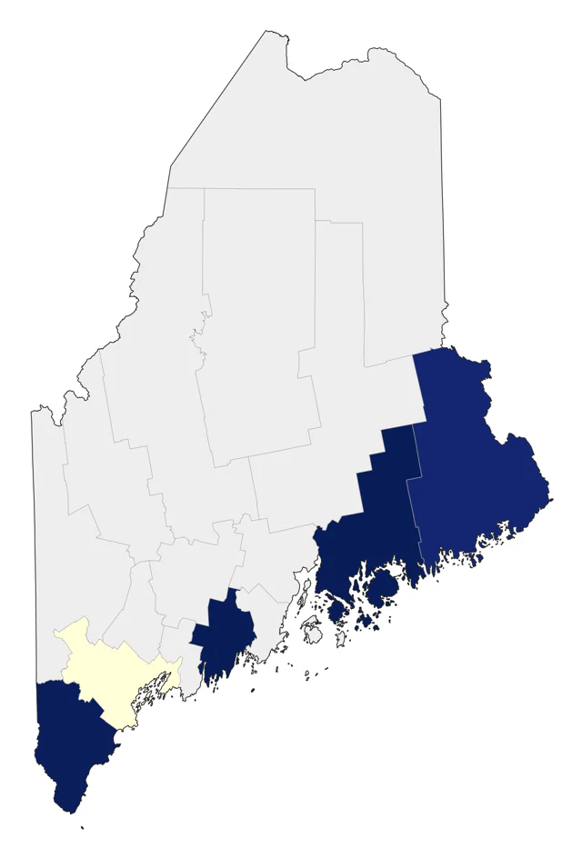 Tropical Kingbird county map