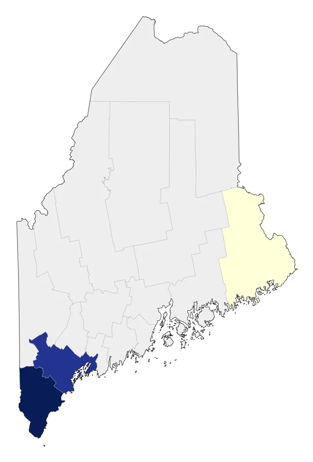 White Ibis county map