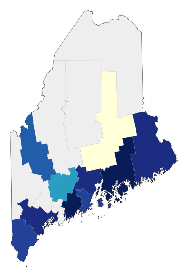 White-winged Dove county map
