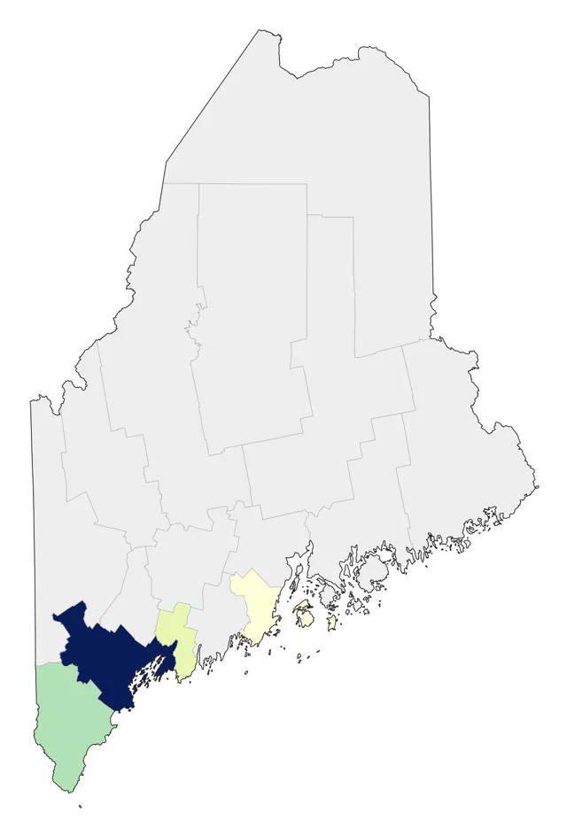 Wilson's Plover county map