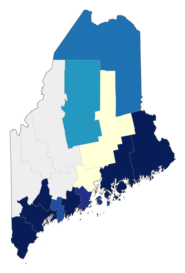 Yellow-crowned Night Heron county map