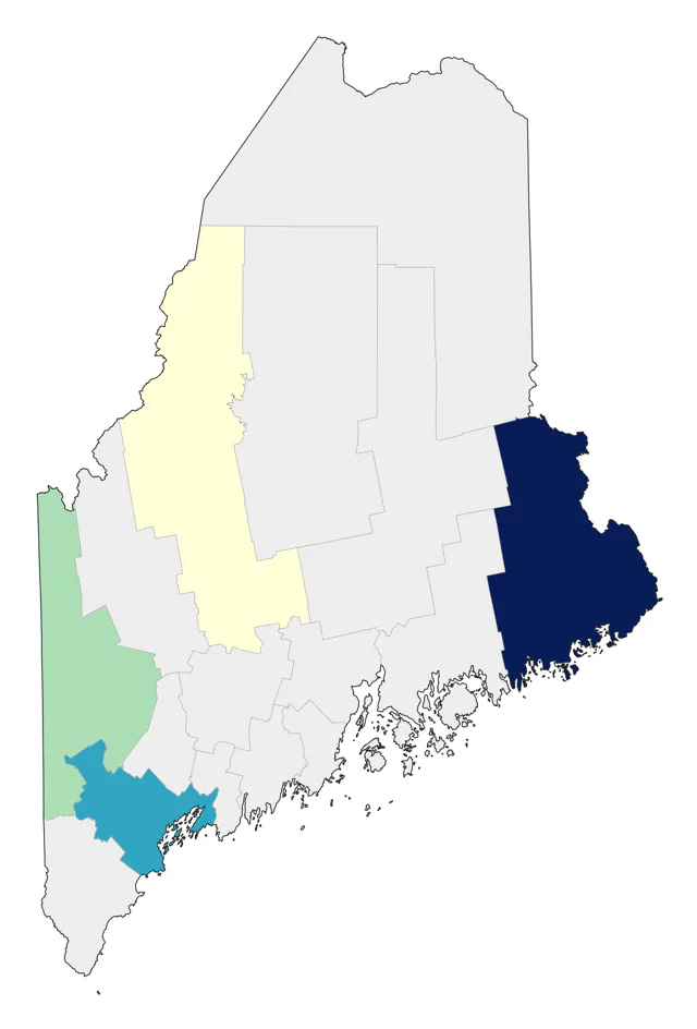 Yellow Rail county map