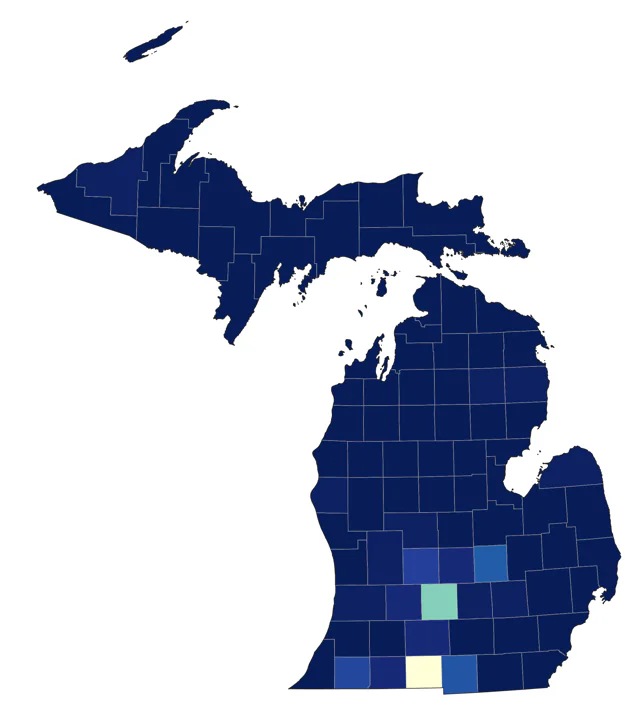 American Bittern county map