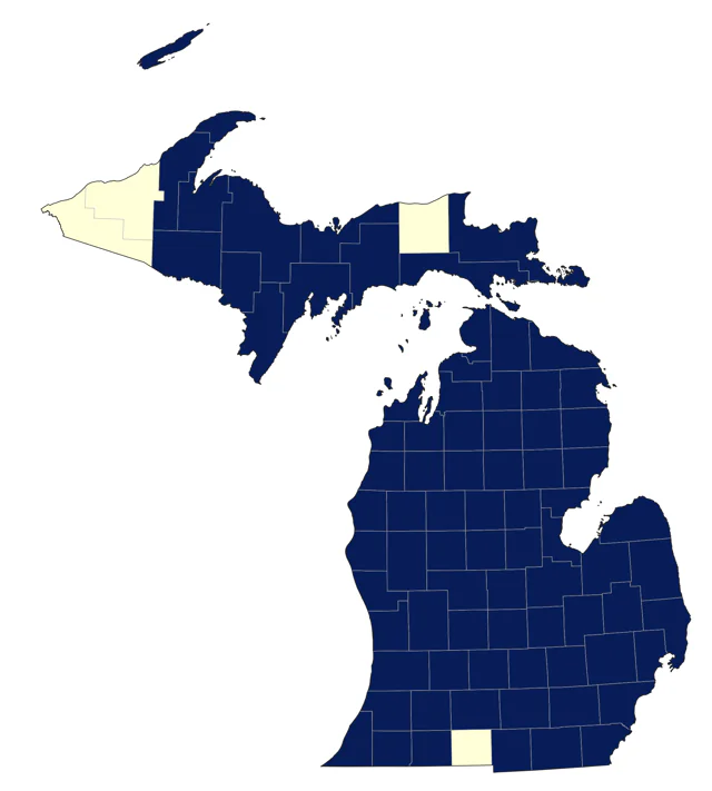 American Black Duck county map