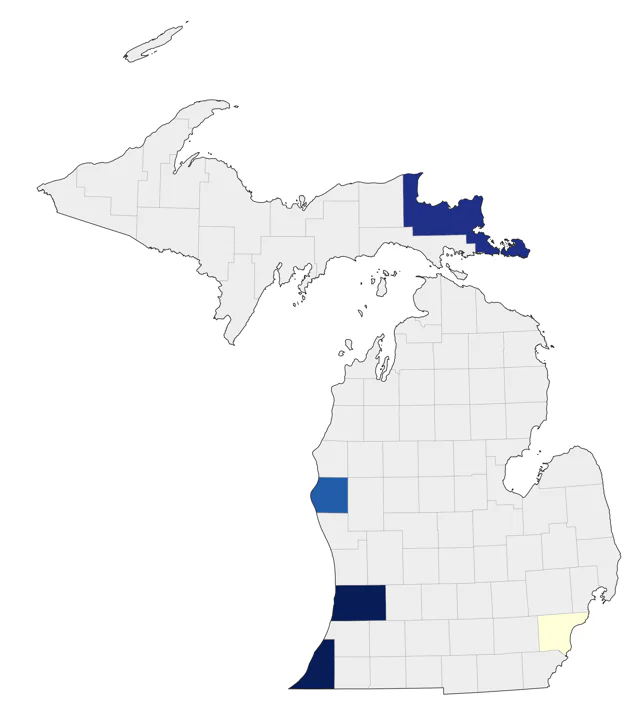 Ancient Murrelet county map