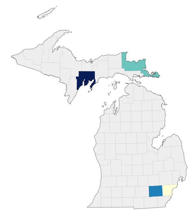Anhinga county map