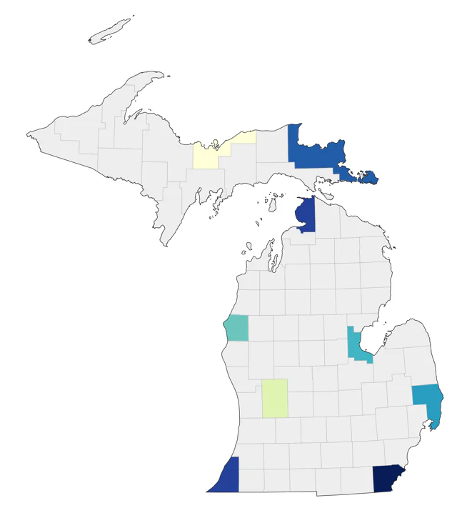 Arctic Tern county map