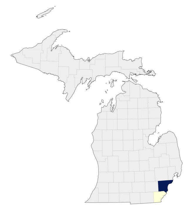Bachman's Sparrow county map