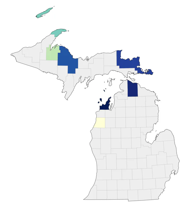 Black-billed Magpie county map