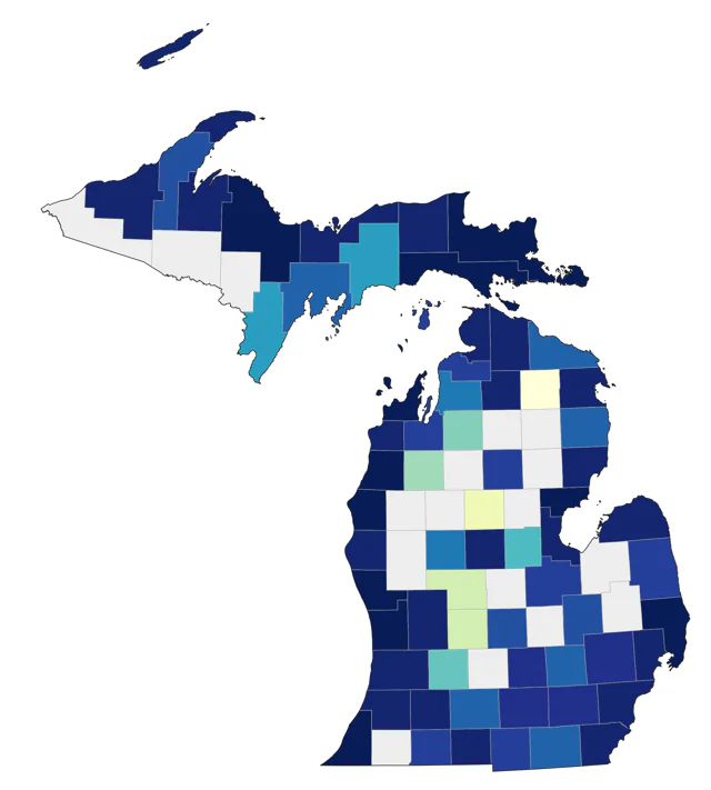Black Scoter county map