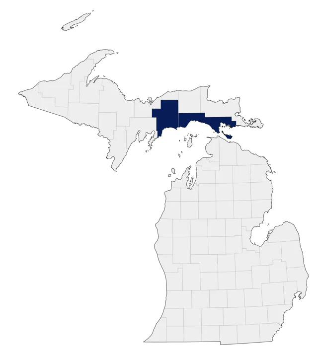 Black-tailed Gull county map