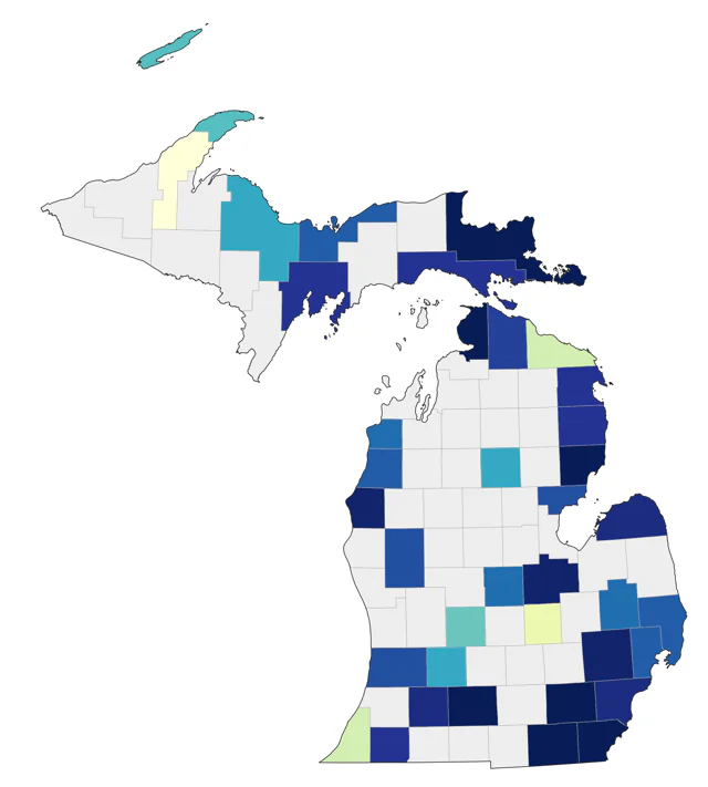 Black Vulture county map