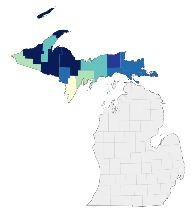 Canada Jay county map
