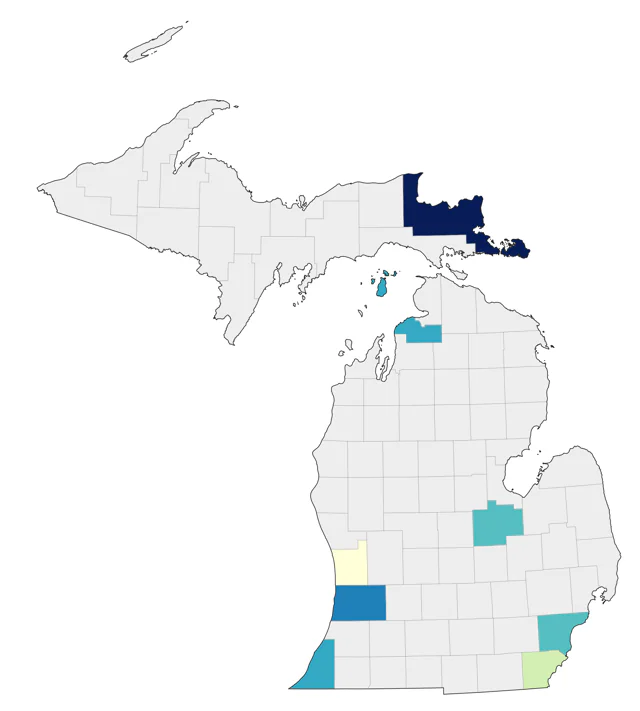 Cave Swallow county map